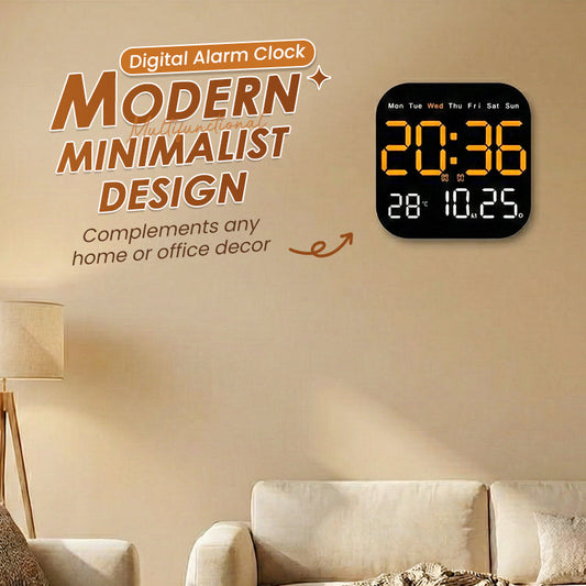 🏠 Design Épuré pour Intérieur Moderne | Réveil Digital avec Calendrier | Idéal pour Bureau 📅【-50%】