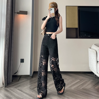 🔥 Nouveau 2026 | Pantalon à Strass Tendance | Style Audacieux 💜【Dernier Jour -60%】