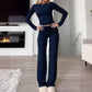 💐50% DE RÉDUCTION ! Ensemble Deux Pièces Femme – Haut & Pantalon Large, Coupe Tendance ✨👗【Offre Limitée】
