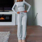💐50% DE RÉDUCTION ! Ensemble Deux Pièces Femme – Haut & Pantalon Large, Coupe Tendance ✨👗【Offre Limitée】