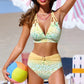 💃DERNIER JOUR 60 % DE RÉDUCTION !!✨Bikini sexy à imprimé et bretelles nouées dans le cou