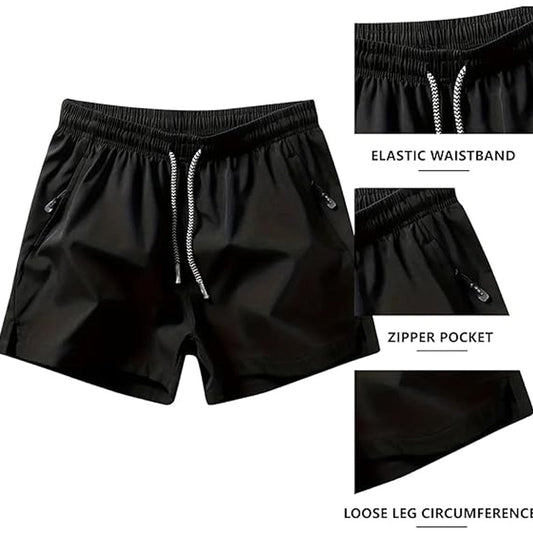 💎 50% DE RÉDUCTION ! 💎 Short de Sport à Séchage Rapide pour Homme – Poches Zippées, Ceinture Réglable & Tissu Cool-Touch 🏃‍♂️✨