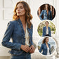💐50% DE RÉDUCTION ! Veste en Jean Femme à Volants – Denim Léger & Tailleur Délavé 🌸👖【Stock Limité】