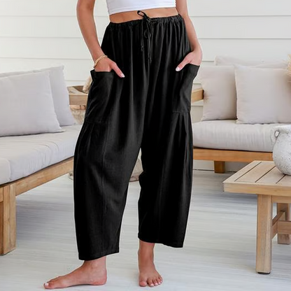 👖✨ 50% DE RÉDUCTION ! Pantalon uni à jambes larges pour femme – Décontracté, confortable et parfait pour un look à la fois décontracté et élégant 🍂