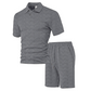 👔 OFFRE LIMITÉE -50% ! ✨ Ensemble 2 Pièces Homme – Imprimé Losange, Haut à Col, Short, Coupe Confortable ✨
