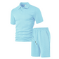 👔 OFFRE LIMITÉE -50% ! ✨ Ensemble 2 Pièces Homme – Imprimé Losange, Haut à Col, Short, Coupe Confortable ✨