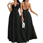 💐60% DE RÉDUCTION ! Robe Maxi Imprimé Été – Col Licou, Coupe Fluide & Style Bohème 🌸✨【Prix Exceptionnel】