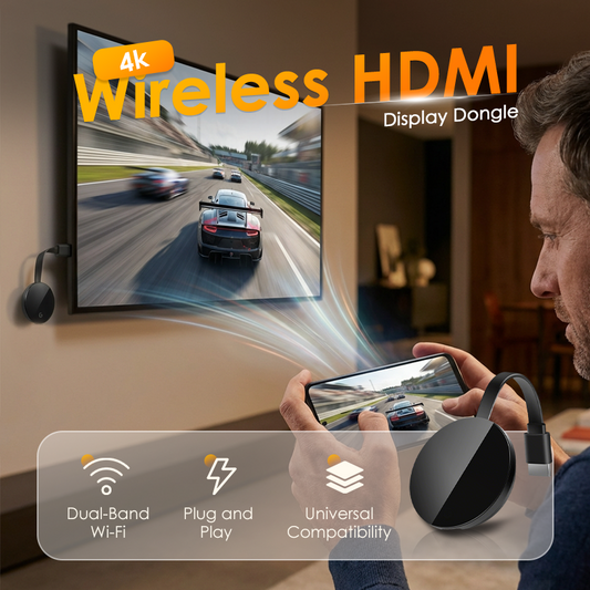 💐50% DE RÉDUCTION ! Dongle HDMI 4K Sans Fil – Streaming Ultra HD, Wi-Fi Bi-bande 📡📺【Offre Limitée】