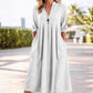 💎 60% DE RÉDUCTION ! 💎 Robe Midi Casual Femme Col V – Poches Pratiques, Tissu Respirant & Coupe Empire Flattante 🌸✨