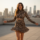 💐50% DE RÉDUCTION ! Mini-robe léopard à volants – Sexy & Parfaite pour Soirée 🐆🍸【Offre Flash】