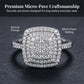 💐50% DE RÉDUCTION ! Bague Halo Brillante pour Soirées – Design Éclatant & Or Fini 🥂💃【Promo Exceptionnelle】