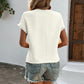 💐50% DE RÉDUCTION ! T-shirt Femme Col Rond – Coupe Ajustée & Tissu Extensible ✨💃【Prix Spécial】