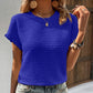💐50% DE RÉDUCTION ! T-shirt Femme Col Rond – Coupe Ajustée & Tissu Extensible ✨💃【Prix Spécial】