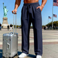 💐50% DE RÉDUCTION ! Pantalon droit homme taille élastique – Liberté de mouvement absolue 🏃‍♂️💨【Offre Limitée】
