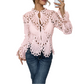 💐50% DE RÉDUCTION ! Haut Dentelle Élégant – Parfait pour Bureau & Sorties 💃🥂【Offre Spéciale】