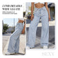 💎 60% DE RÉDUCTION ! Jean Taille Haute Jambe Large – Tissu Coton Respirant pour Confort Absolu ☁️🌿【Stock Limité】