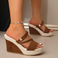 👡🌟 PROMO FLASH 50% ! Sandales Femme à Talons Compensés – Design Élégant, Semelle Cloutée, Hauteur 10cm, Bride de Cheville, 6 Couleurs, 36-43, Parfaites pour Vacances & Soirées 🌴