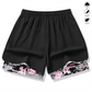💐50% DE RÉDUCTION ! Short 2 en 1 Sport pour Femme – Tissu Respirant & Doublure Camouflage 🏃‍♀️💨【Offre Limitée】