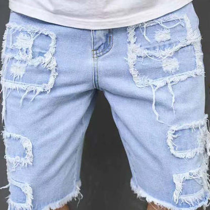 🔥Offre spéciale 2026 : 50 % de réduction !🔥 Short en jean déchiré pour homme avec détails effilochés