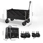 🛒💪OFFRE LIMITÉE 50% DE RÉDUCTION! 📦 Chariot pliable de transport extérieur – Cadre acier & capacité 130L – Transportez facilement de lourdes charges.