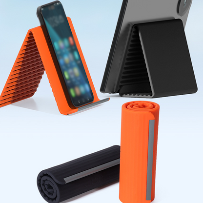 📱🛒 -50% ! 🦴Support Téléphone Pliable en Silicone – Noyau Aluminium, Antidérapant & Ultra-Compact