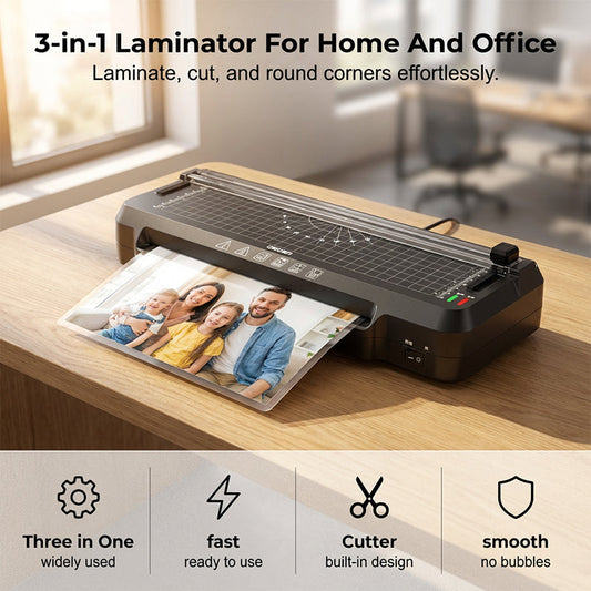 💐60% DE RÉDUCTION ! Machine à Plastifier A4 – 3-en-1 : Massicot & Arrondisseur inclus 🖨️📄【Offre Limitée】