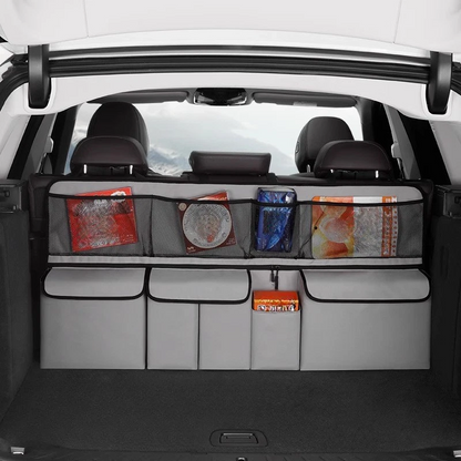 🚗🛒 -50% ! 📦 Sac de Rangement Suspendu pour Coffre – Tissu Oxford, Multi-Poches & Hydrofuge pour SUV & Berline