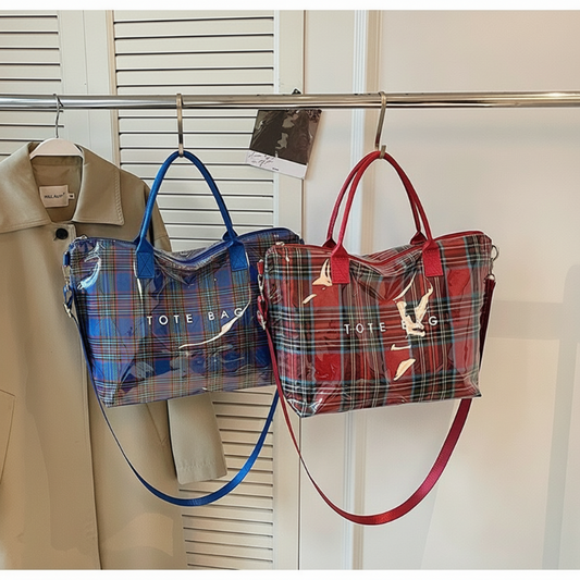💐50% DE RÉDUCTION ! Sac Fourre-Tout à Carreaux – Style Rétro & Tendance 💅✨【Offre Limitée】