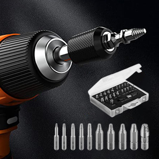 🔩⚙️ -60% ! 🛠️Extracteur de Vis 22/33 Pièces – Pour Vis Cassées, Abîmées & Rouillées.