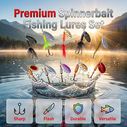💐50% DE RÉDUCTION ! Leurre Spinnerbait Polyvalent – Eau Douce & Eau Salée, Résistant 🌊⚡【Offre Spéciale】