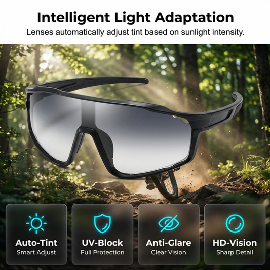 💐50% DE RÉDUCTION ! Lunettes de sport photochromiques – S'adaptent à la lumière UV ☀️🕶️【Offre Limitée】