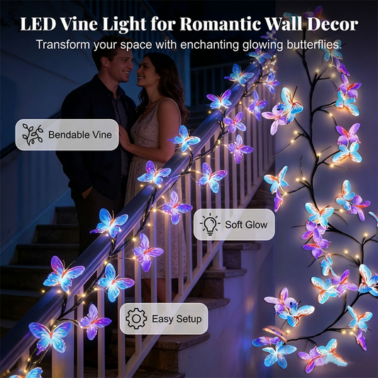 💐50% DE RÉDUCTION ! Guirlande Lumineuse USB – Décoration Murale Magique, Sans Prise 🦋🔌【Offre Limitée】