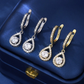 💎 50% DE RÉDUCTION! Boucles d'Oreilles Créoles Larme – Zirconiums Étincelants, Sertissage Pavé & Finition Or/Argent 💍