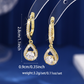 💎 50% DE RÉDUCTION! Boucles d'Oreilles Créoles Larme – Zirconiums Étincelants, Sertissage Pavé & Finition Or/Argent 💍