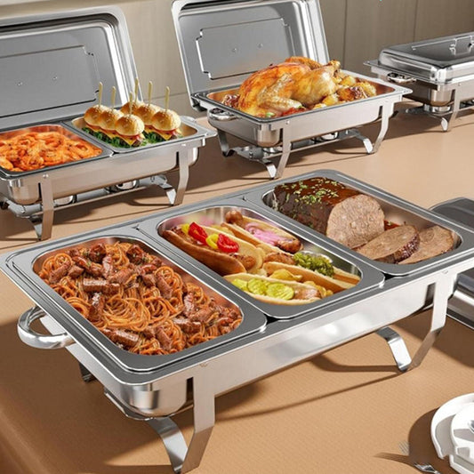 🍽️ 50% de Réduction ! ✨ Service de Chafing Dish en Acier Inoxydable – Polyvalent, Durable & Élégant pour Buffets 🎉