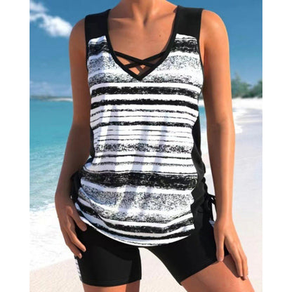 💐50% DE RÉDUCTION ! Tankini Deux Pièces Imprimé – Look Tendance et Original 🌺👙【Offre Limitée】