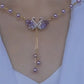 💐53% DE RÉDUCTION ! Collier Violet à Deux Cygnes – Idée Cadeau pour Elle 🎁💖【Offre Exceptionnelle】