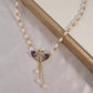 💐53% DE RÉDUCTION ! Collier Violet à Deux Cygnes – Idée Cadeau pour Elle 🎁💖【Offre Exceptionnelle】