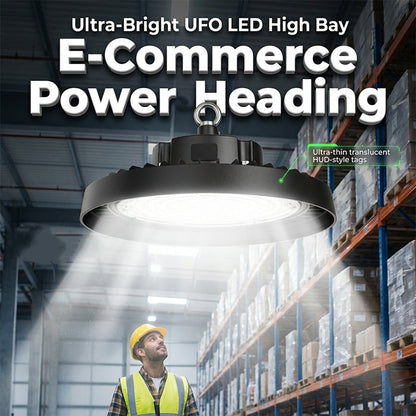 💡🛒 -50% ! 🏭 Lampadaire LED UFO Haute Baie – Éclairage Ultra-Lumineux, 160 lm/W & Installation Flexible.