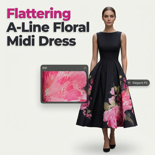 💐 PROMO EXCEPTIONNELLE -40% ! Robe Midi Tissu Fluide – Imprimé Floral Romantique, Sans Manches 🌺🌿 【Offre Limitée】