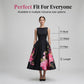 💐 PROMO EXCEPTIONNELLE -40% ! Robe Midi Tissu Fluide – Imprimé Floral Romantique, Sans Manches 🌺🌿 【Offre Limitée】