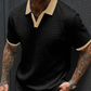 💐50% DE RÉDUCTION ! Haut Texturé pour Homme – Col Contrasté, Look Chic au Bureau ou en Ville 👔✨【Stock Limité】