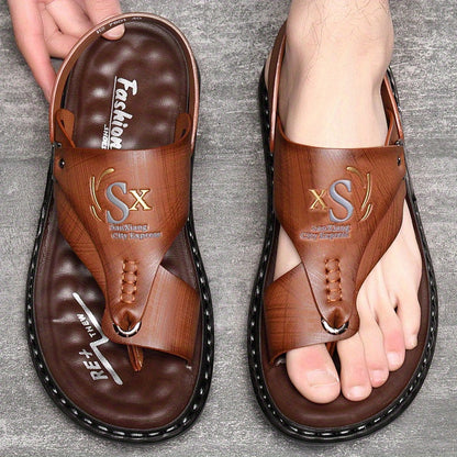 💐50% DE RÉDUCTION ! Sandales Homme en Cuir Souple et Respirant – Idéales pour les Pieds Larges 👣💨【Offre Limitée】