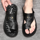 💐50% DE RÉDUCTION ! Sandales Homme en Cuir Souple et Respirant – Idéales pour les Pieds Larges 👣💨【Offre Limitée】