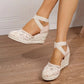 💐60% DE RÉDUCTION ! Espadrilles à Lanières Croisées – Style Bohème, Idéales pour les Vacances 🌴🌺【Offre Limitée】