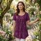 💐50% DE RÉDUCTION ! Tunique femme plissée à imprimé floral – Tissu léger et fluide pour un confort absolu 🌸🍃【Offre Limitée】