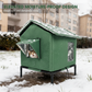 🐱🏡 -50% ! 🌿 Maison pour Chat Extérieure Surélevée Toutes Saisons – Oxford & Aluminium Thermique, Impérméable & Pliable.