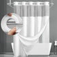 🚿🛁 PROMO -50% ! Rideau de Douche Motif Waffle – Double Couche Imperméable, Accrochage Boutons-Pression Sans Anneaux, Fenêtre Transparente Lumineuse · 5 Coloris · 183×190cm ✨