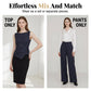 👗🔄🌸 OFFRE LIMITÉE 50% DE RÉDUCTION! Combinaison à Rayures Fines pour Femme avec Taille Croisée – Détail Enveloppant Flatteur, Rayures Verticales Affinantes, Style Sans Effort – Parfaite pour le Bureau, les Déjeuners et les Balades en Ville 🏙️☕