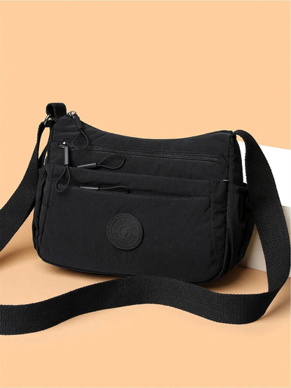 💐50% DE RÉDUCTION ! Sac Bandoulière Femme Unie – Multi-poches & Fermeture Éclair Sécurisée 👜🔒【Offre Limitée】